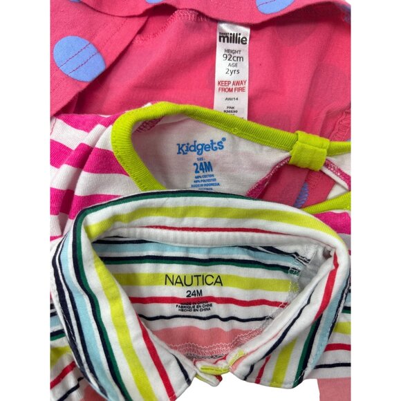 Baby Girl's - 3 Dresses - Minnie Mouse, Floral &‎ Stripes, - Size - 24 M - Picture 11 of 12